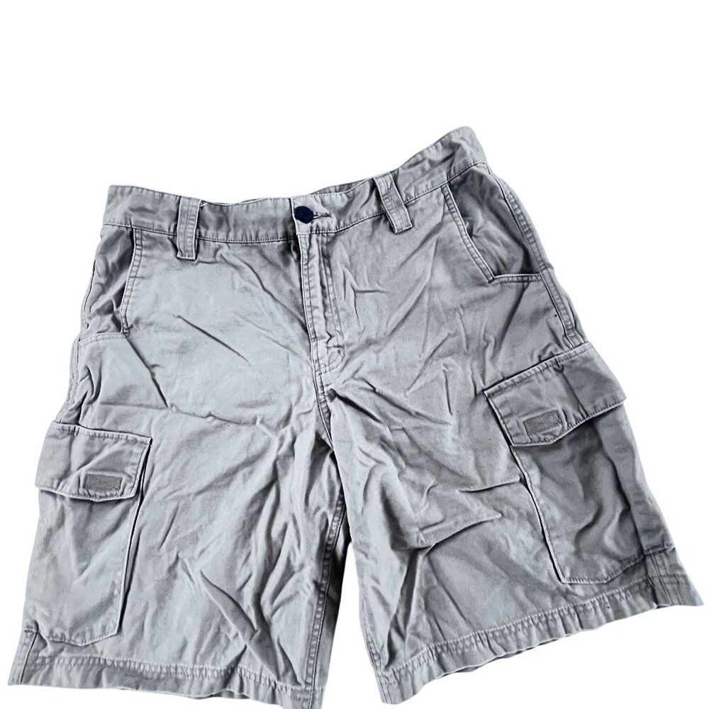 Magellan Mens Cargo‎ Shorts 36W Gray Cotton Durable Outdoor Wear Hiking Fishing